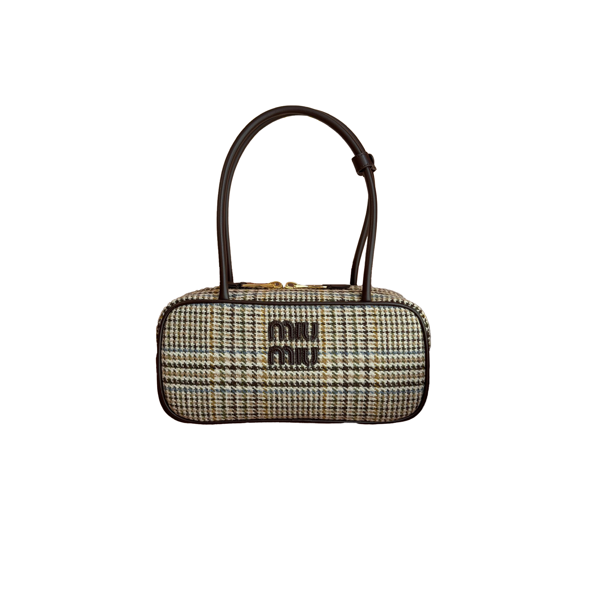 MIU MIU BEAU TARTAN BAG 5BB147 (28*15*9cm)